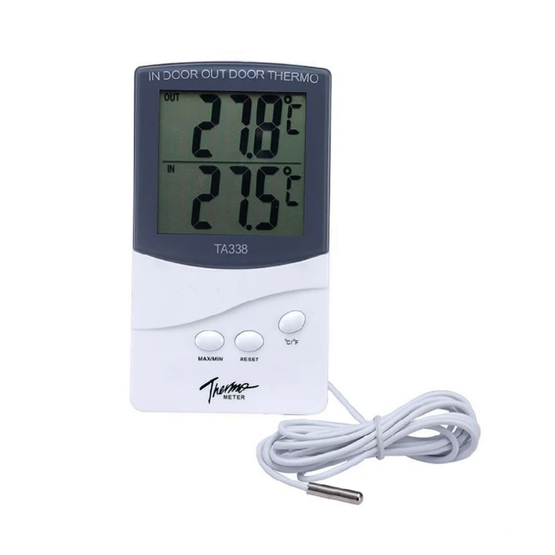 Y166 TA338 High-precision Electronic Thermometer with Probe Indoor Outdoor Home Industrial Double Digital Display Thermometer