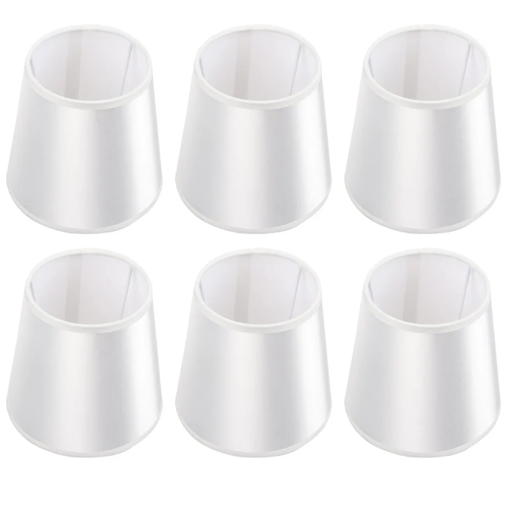 

6PCS Modern Fabric Wall Light Chandelier Barrel Shape Clip On Light Fixture Lampshade Living Room Decoration