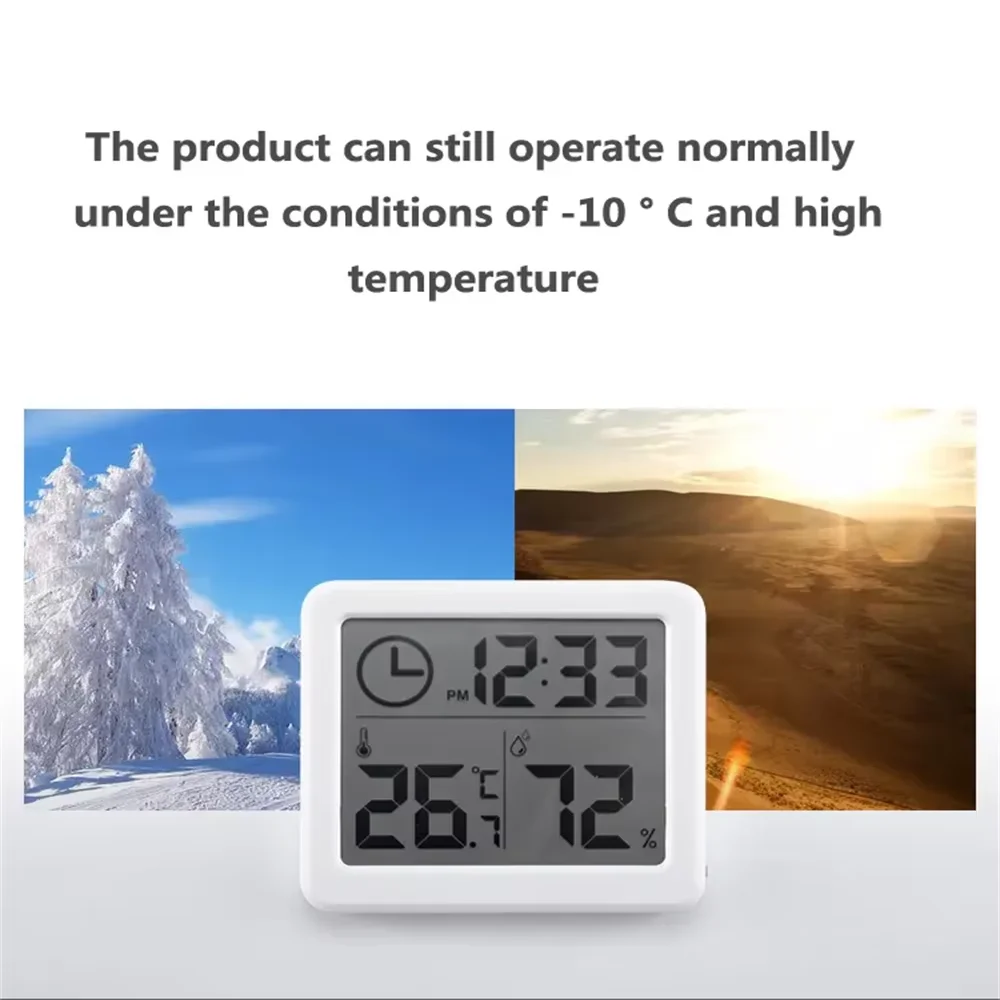 Multifunction ElectronicTemperature   Large LCD Screen Humidity Table Clock  Automatic Monitoring Desk Clock image 6