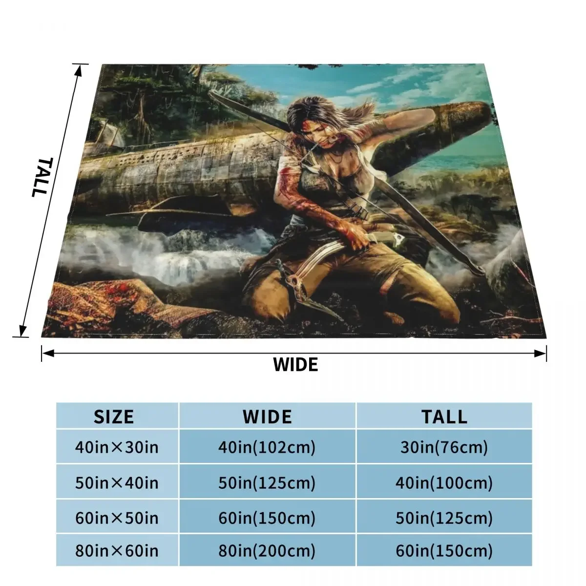 Lara Croft Tomb Raider 8K Throw Blanket Bed linens For Baby blankets ands Blankets