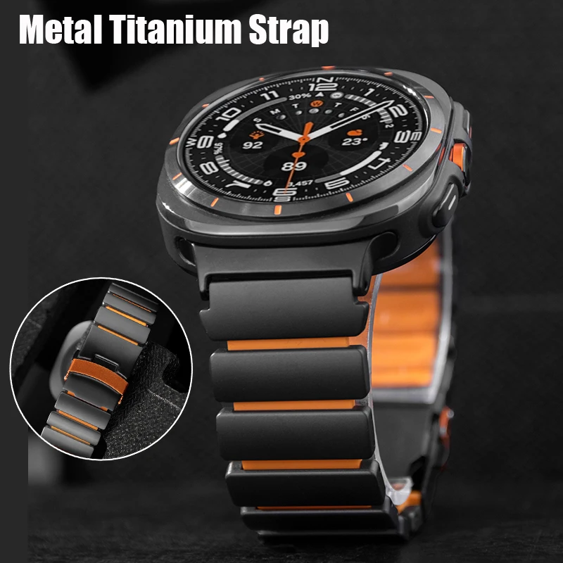 Titanium Strap For Samsung Galaxy Watch Ultra 47mm Stainless Steel Metal Wristband For 2025 Galaxy Watch 8 Ultra 47mm Bracelet