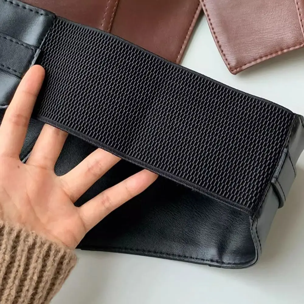 Fashion Wide Buckle Corset Waist Belt PU Leather Decorative Waistband Strap DIY Waist Cover For Women Lady Girl