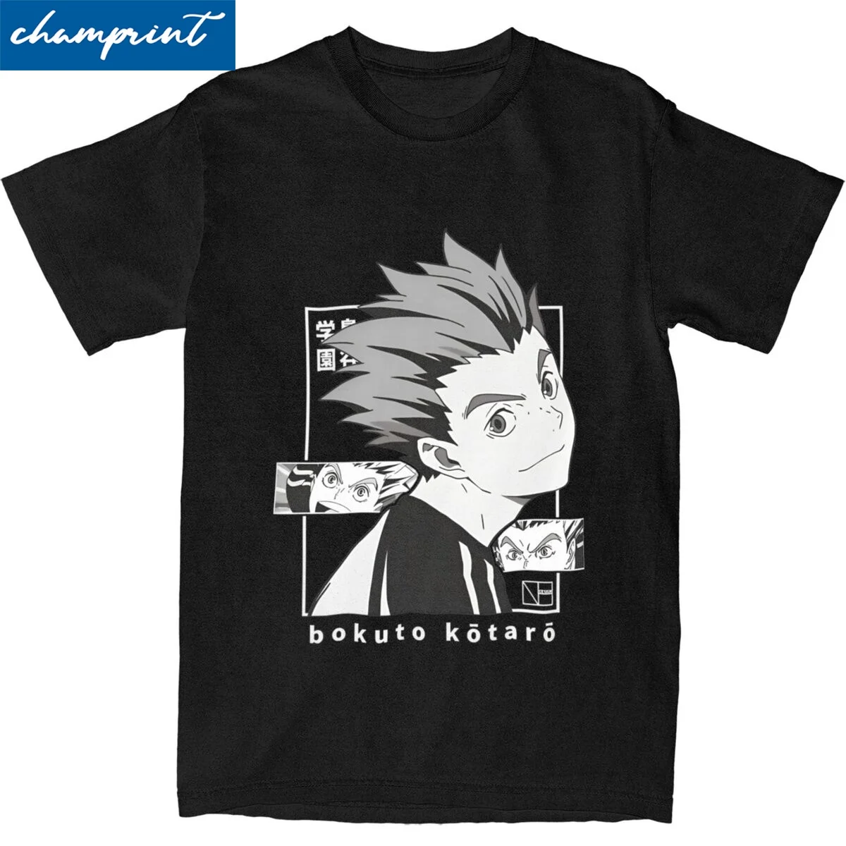 Men Women Haikyuus BOKUTO KOTARO Anime T Shirt Pure Cotton Clothes Humor Short Sleeve Crewneck Tee Shirt Plus Size T-Shirt