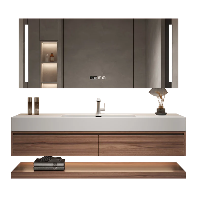 Salon Modern Bathroom Cabinet Washbasin Vintage Vanity Light Bathroom Cabinet Mirror Storage Mobiletto Bagno Furniture