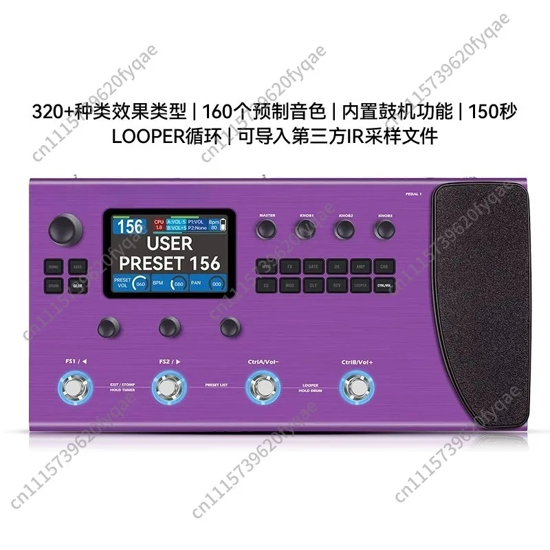Guitar Bass Multi‑Effects Pedal Loop Station Drum Machine Audio Sound Card
