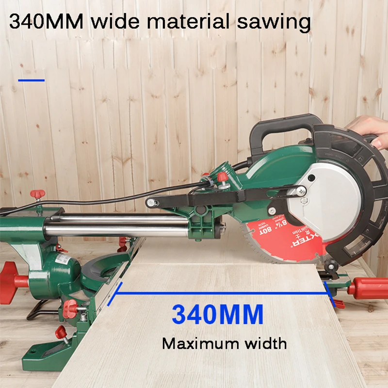 Cutting Saw Pull Rod Miter Saw High Precision Miter Saw Push-pull Household Saw Woodworking Pull Rod Saw Aluminum Machine