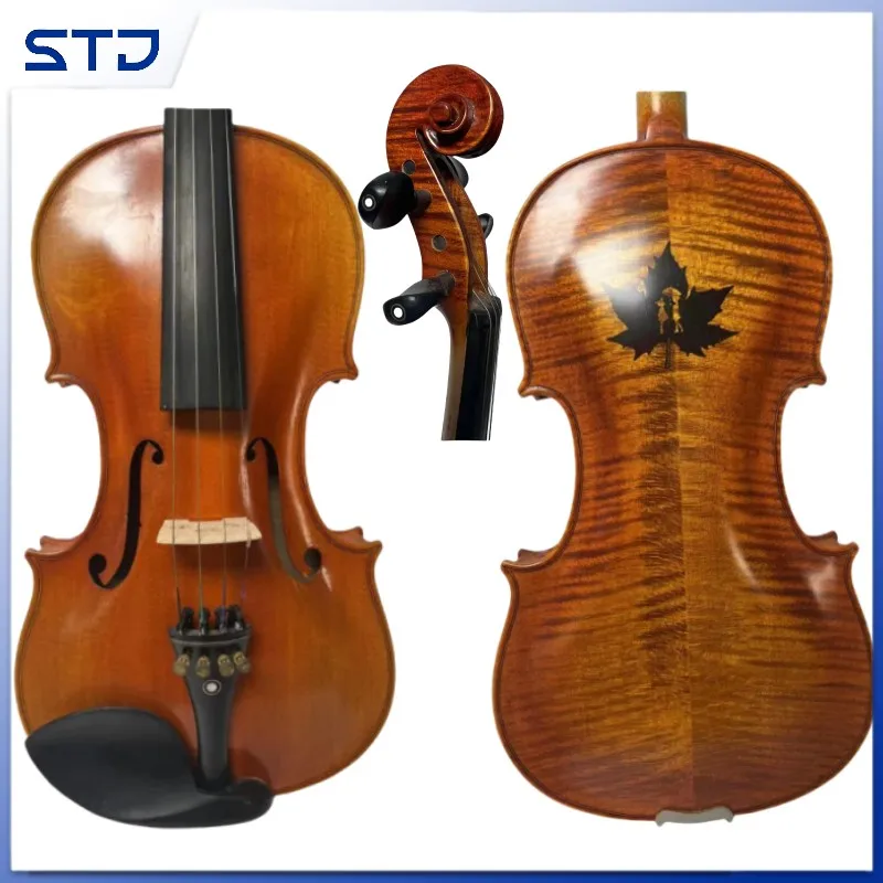 NEW 5 strings 4/4 violin Baroque Exquisite style SONG  Maestro inlay shell man head  #14612