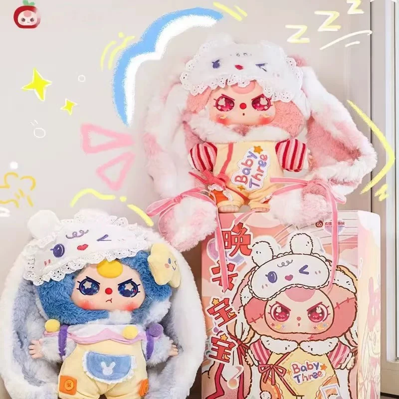 

Original Baby Three 400% Blind Box Good Night Baby Series Kawaii Vinyl Blue Pink Anime Figure Collectible Decoration Girl Gifts