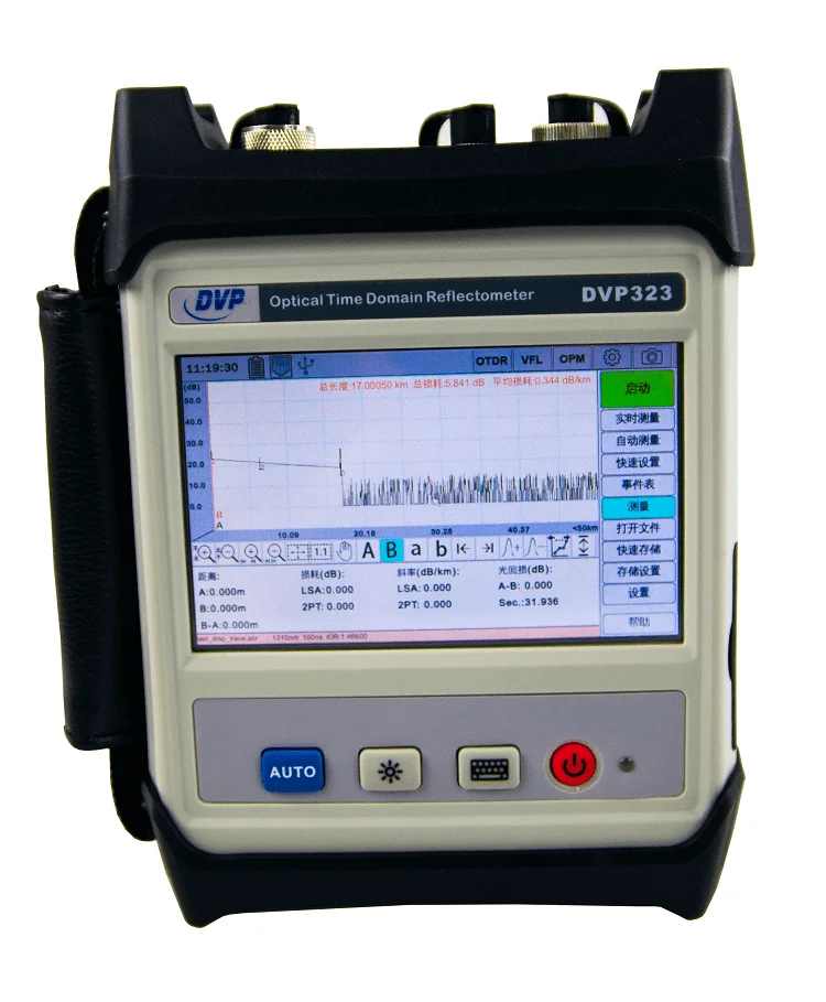 

DVP 323 OTDR Fiber Optic Tester Reflectometer Optical Time Domain built with VFL and OPM