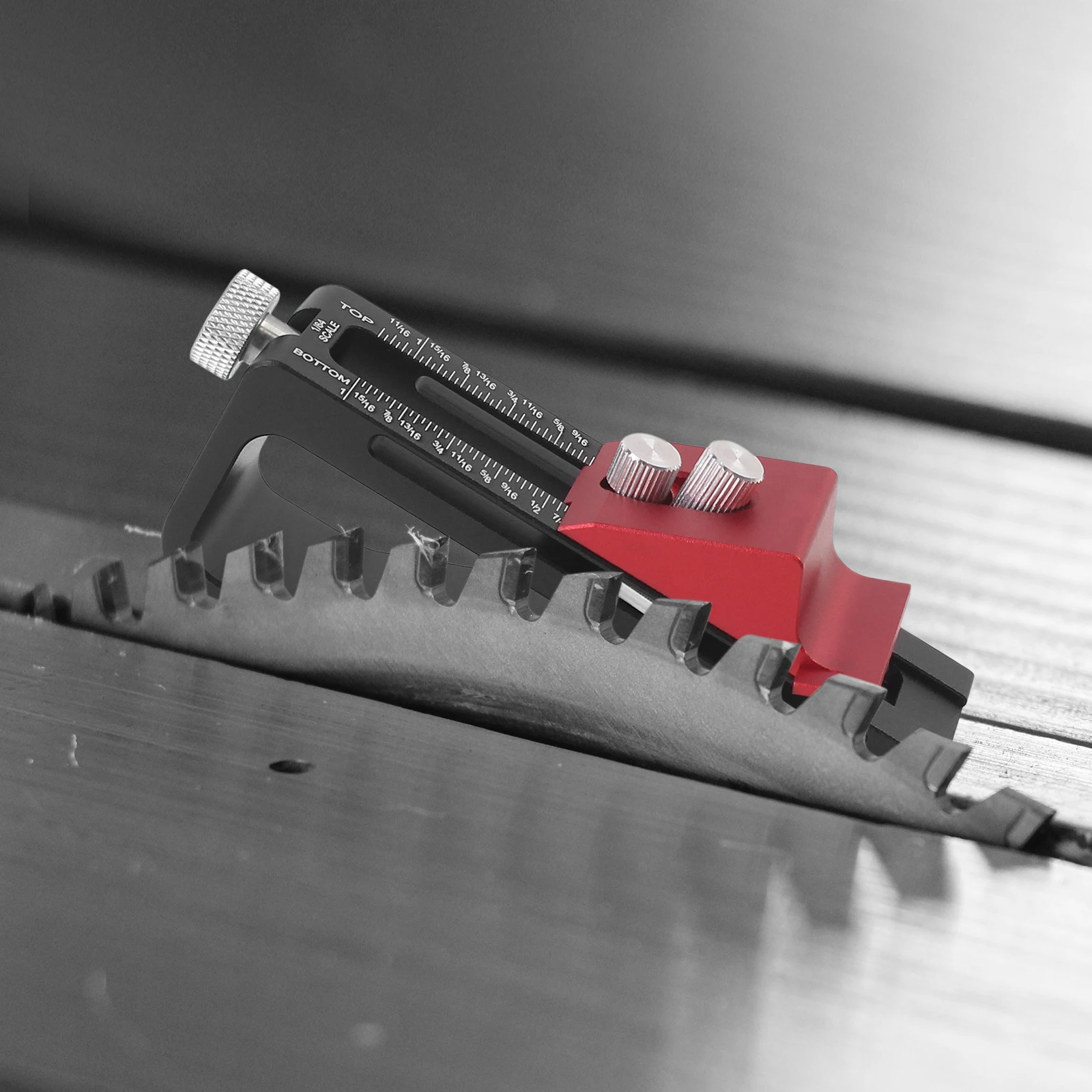 

Adjustable Setup Block Height Gauge, for Woodorking Router&Table Saw, 1/64"to 1-1/16" Quick-adjustment and Locked-in Precision