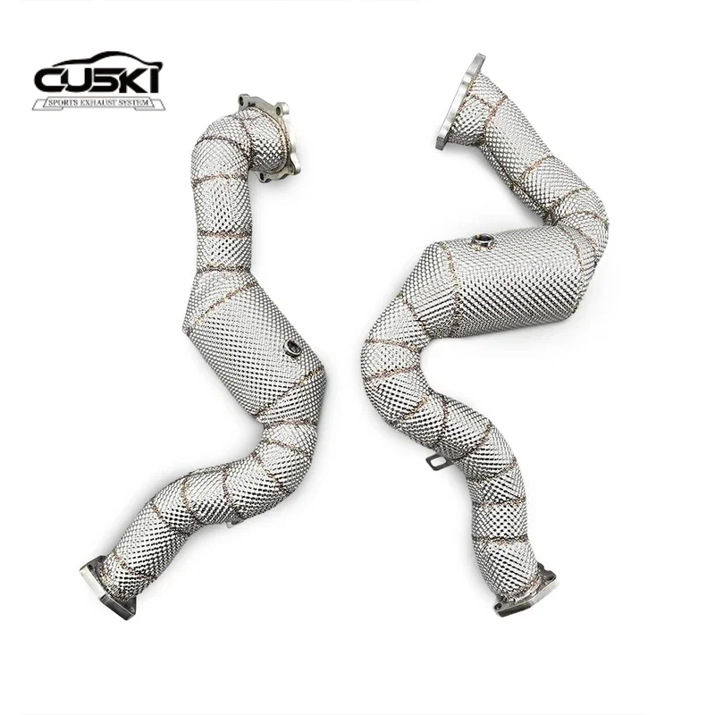 High Flow Automotive Exhaust Modification Parts--racing exhaust downpipe For Audi RS7 4.0T 2013-2018 car exhaust duct