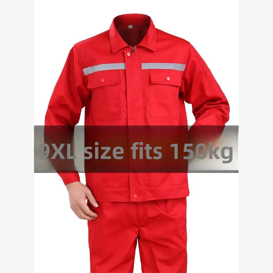 Thickened Pure Cotton Work Uniform Set for Men Large Size  Welding Anti-Heat Spring Autumn Wear Resistant Labor Prote... view 3