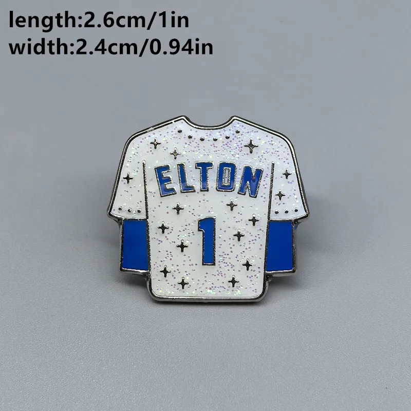 Number One Jersey Cartoon Enamel Brooch Pin Baseball Player Jersey Collar Lapel Pins Badges Brooches Fashion Jewelry Accessories