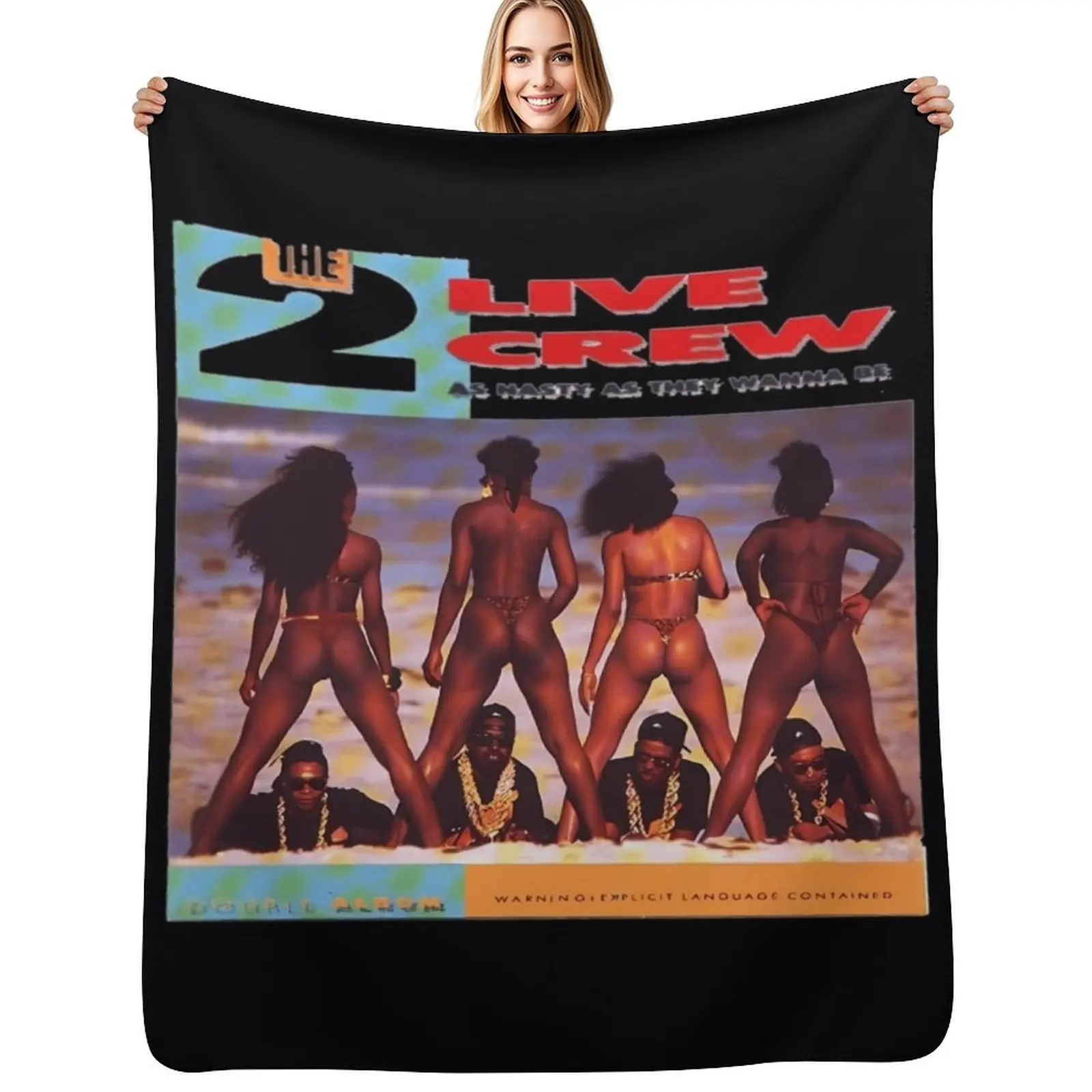2 Live Crew Throw Blanket manga Sofa Quilt Camping Flannels Beach Hairy Blankets