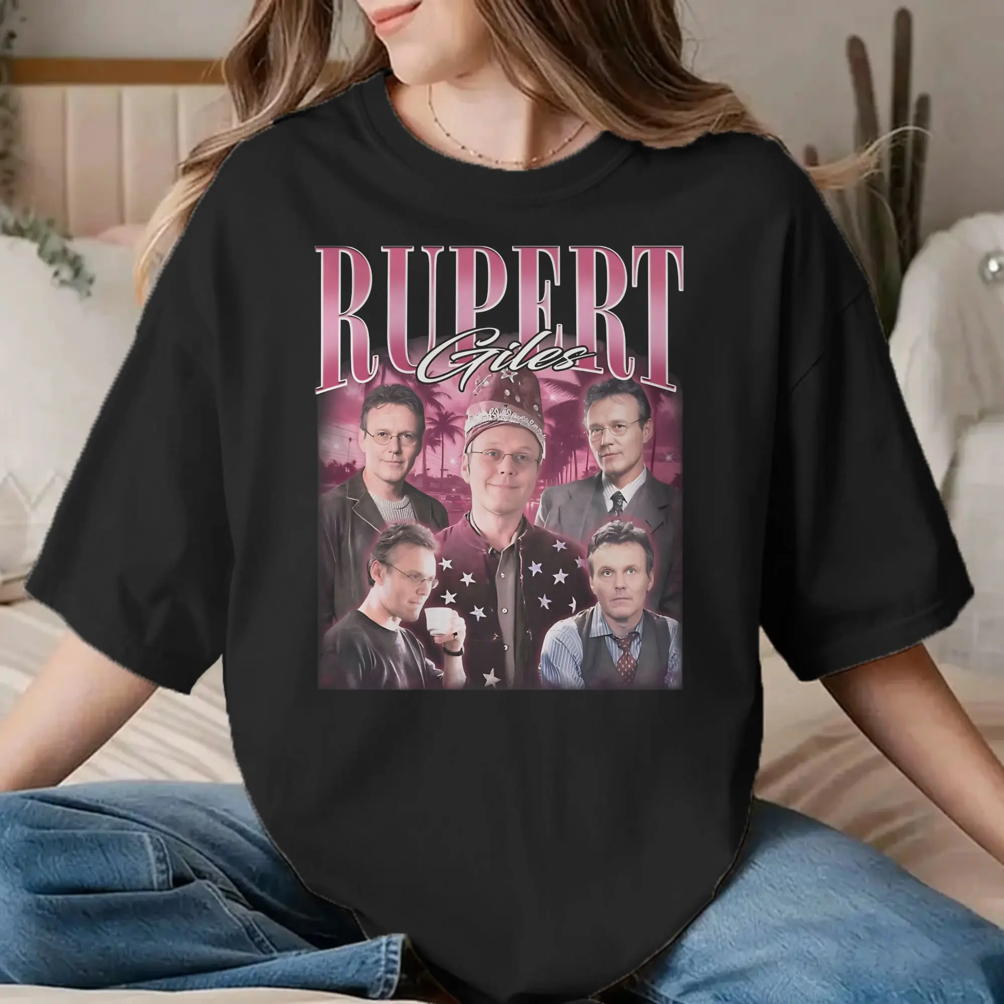 Rupert Giles Buffy the Vampire Slayer T Shirt for Men Women Cotton Casual T-Shirts O Neck  Tees Short Sleeve Clothing Printed