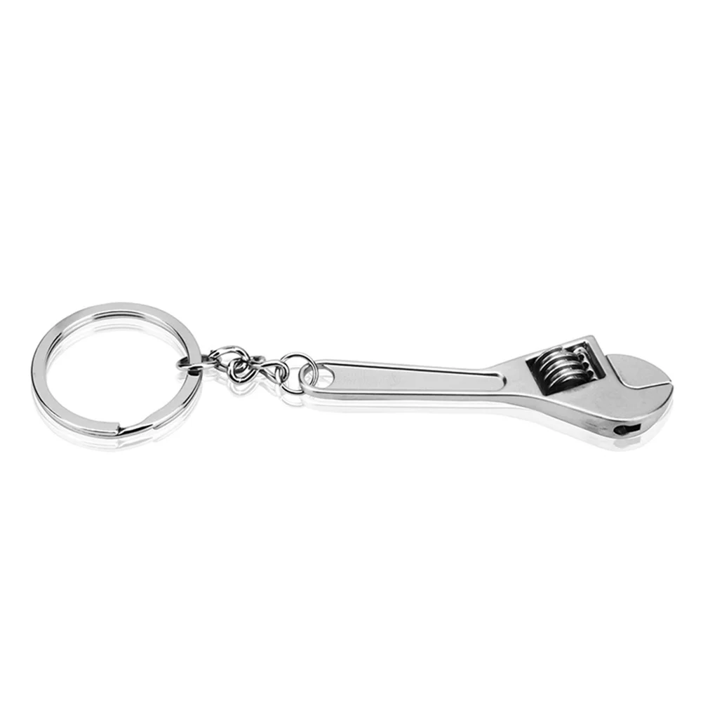 

Mini Zinc Alloy Wrench Keychain Adjustable Spanner Key Chain Metal Key Ring wrench key ring spanner keychain