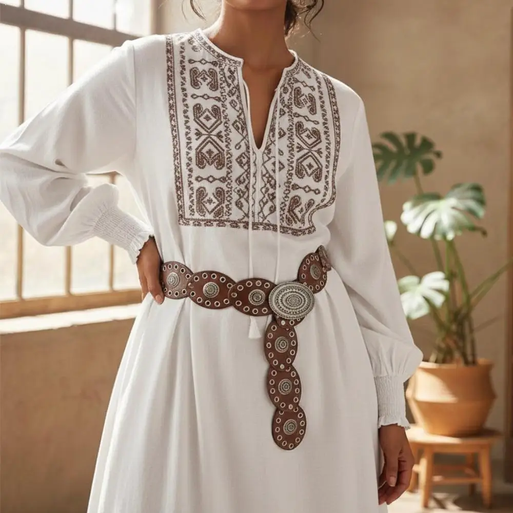 

Винтажный широкий ремень Y2K в стиле пэчворк для женщин, эффектный кожаный ремень с заклепками и стразами, пояс-корсет в уличном стиле