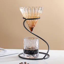 1pc Serpentine Coffee Metal Filter Frame Holder Reusable Coffee Dripper Stand Kitchen Coffeeware Coffee Filters