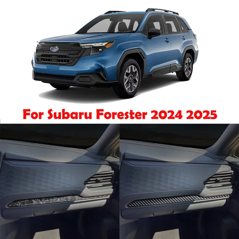 For Subaru Forester 2024 2025  front dashboard center conlose panle strip Copilot glove box cover stickers interior accessories