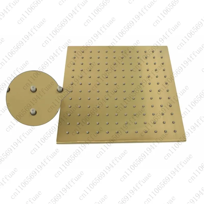 Overhead Showerhead Gold Square 10-inch