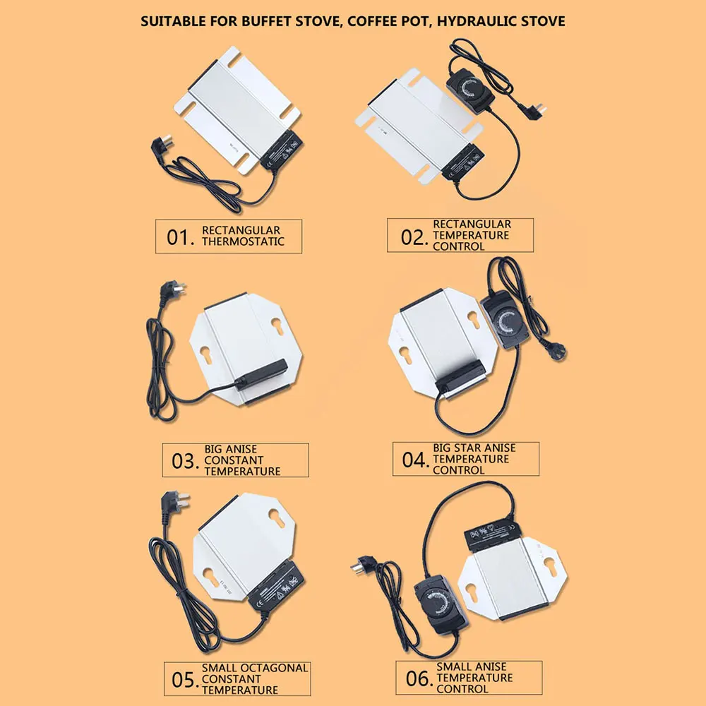 Temperature Adjustable Dining Electric Heating Plate Buffet Heating Plate Stainless Steel Heat Preservation Plate