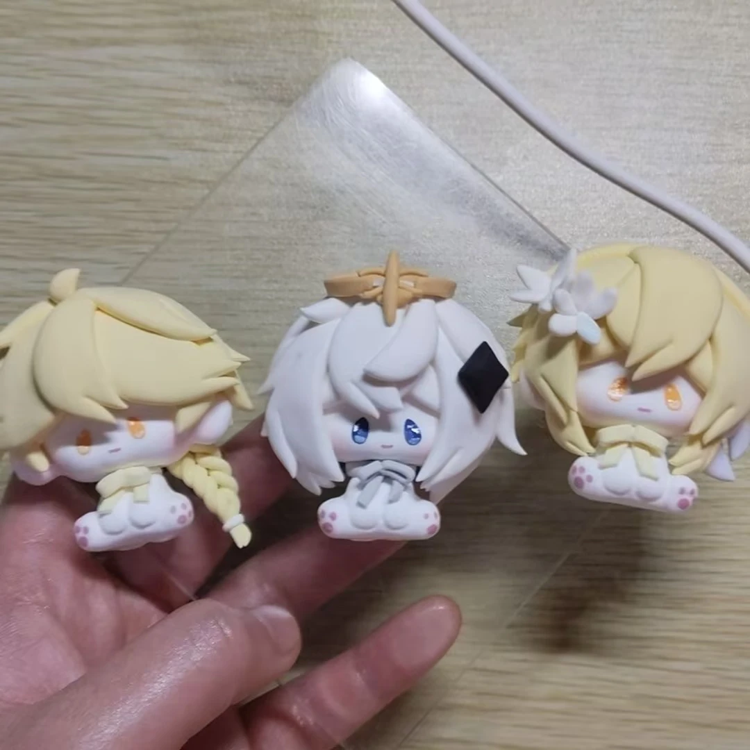 مغناطيس ثلاجة من الطين "Genshin Impact" بقوة مغناطيسية، عناصر صغيرة مصنوعة يدويًا من "Kongying، Zhongli" كهدية #2