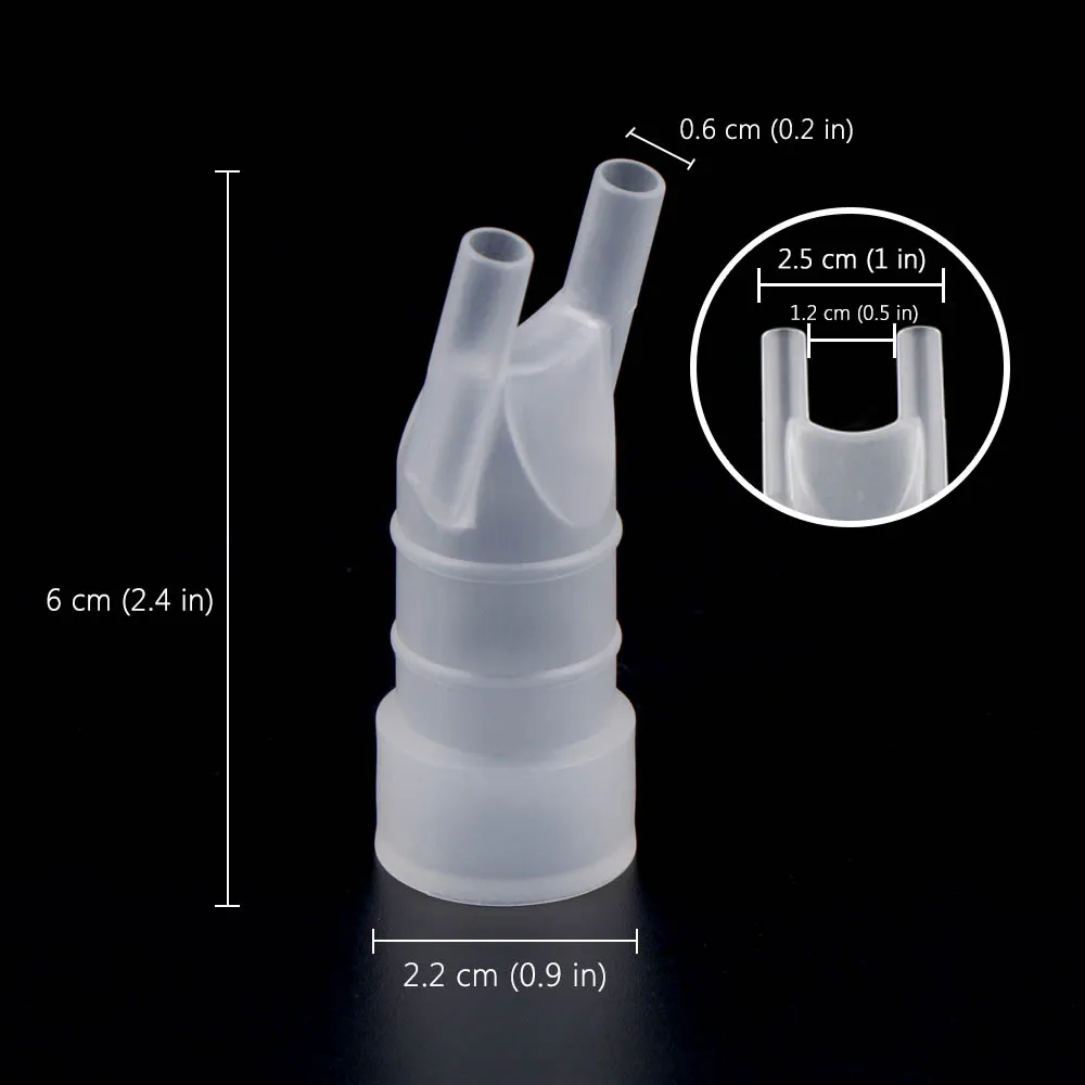 Corong plastik kelas makanan/pipa mulut Inhaler hidung Set aksesori untuk Universal kompresor rumah tangga Nebulizer inhalasi