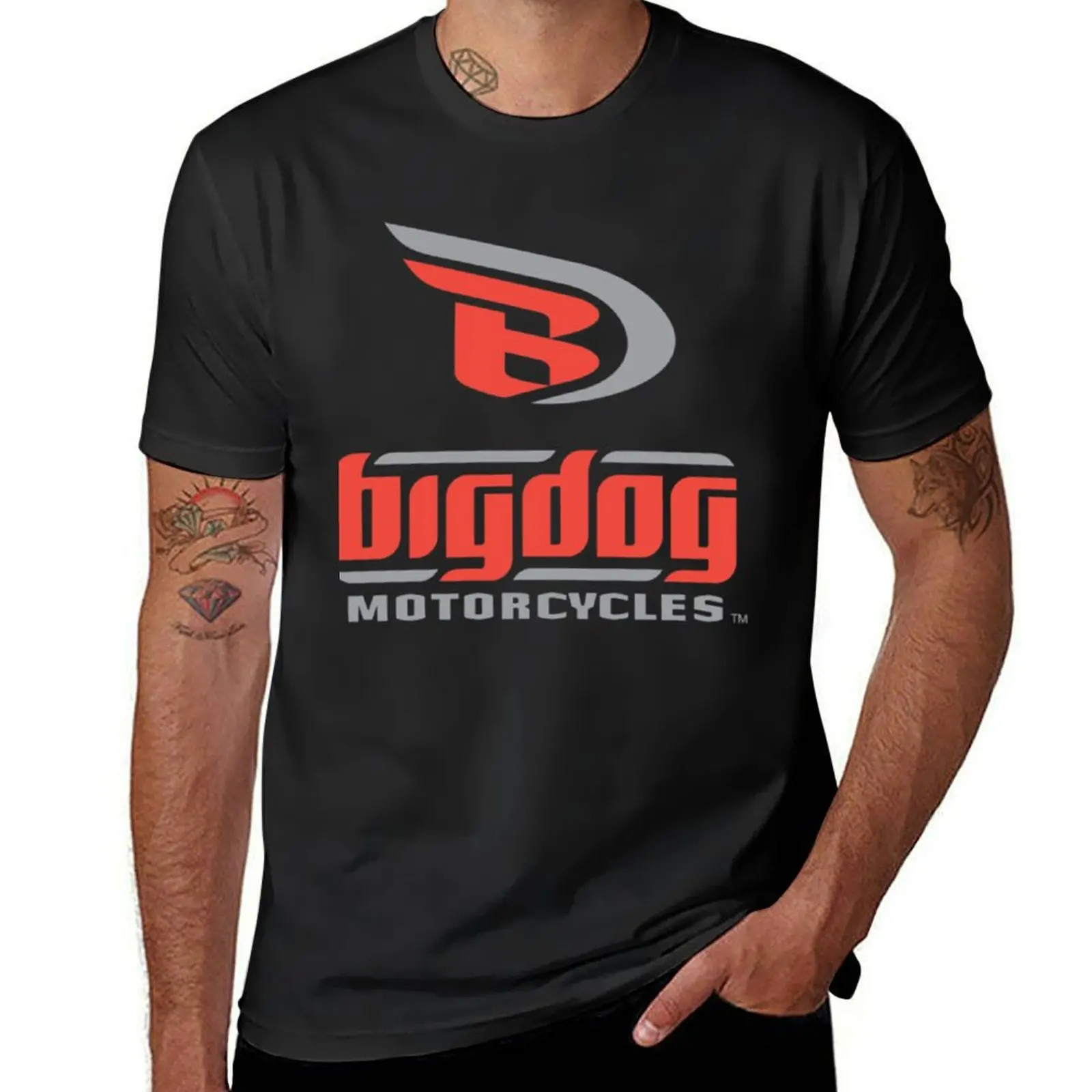 Big Dog Motorcycle T-shirt for a boy Short sleeve tee summer clothes korean fashion mens vintage t shirts