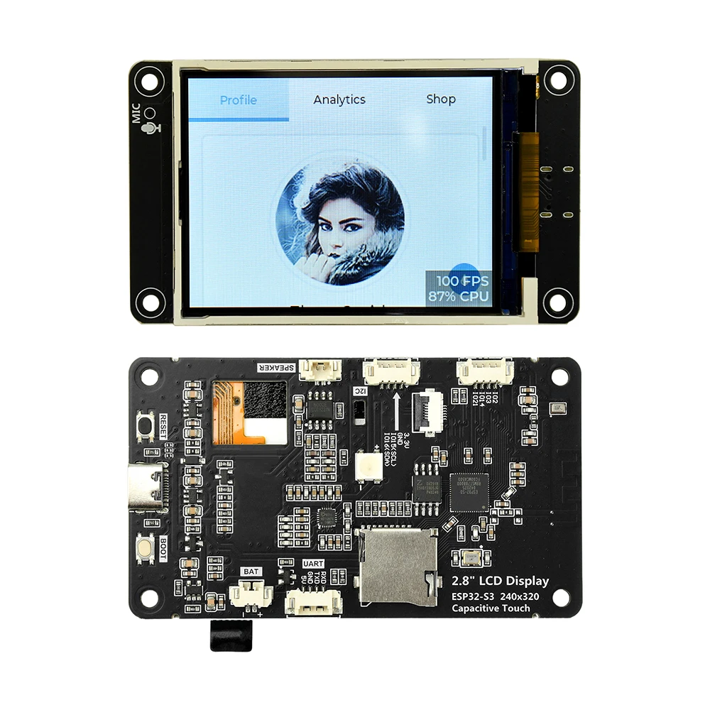 ESP32-S3 Entwicklungsboard WLAN Bluetooth Intelligentes Display 2,8-Zoll TFT-Modul Touchscreen Unterstützt Xiaozhi Typ C – Detail 1
