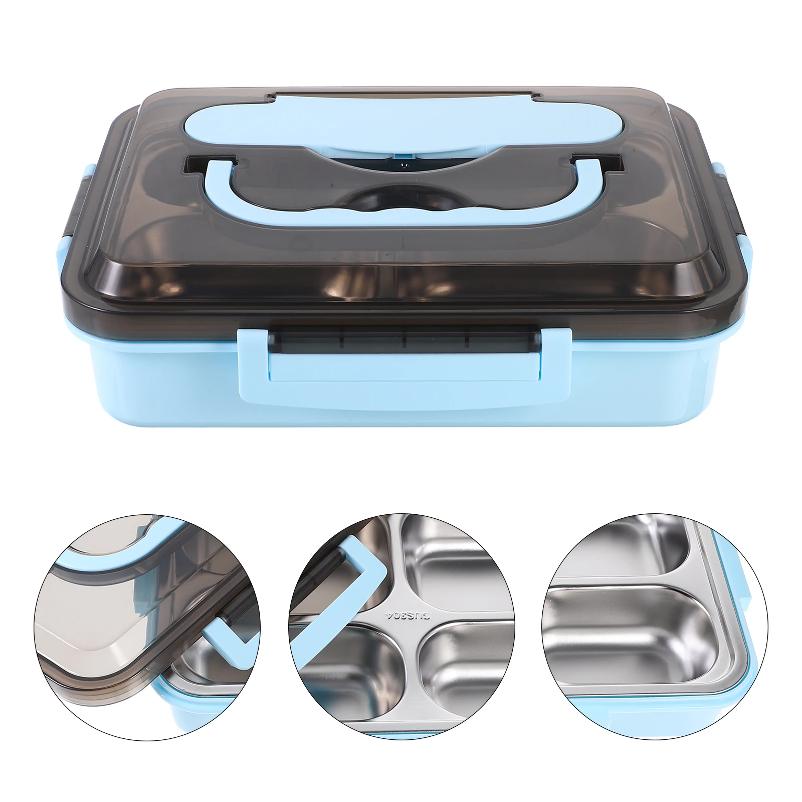 

Thermal Insulated Lunch 304 Stainless Steel Portable Airtight Containers Reusable Meal Box Lightweight Compact Design