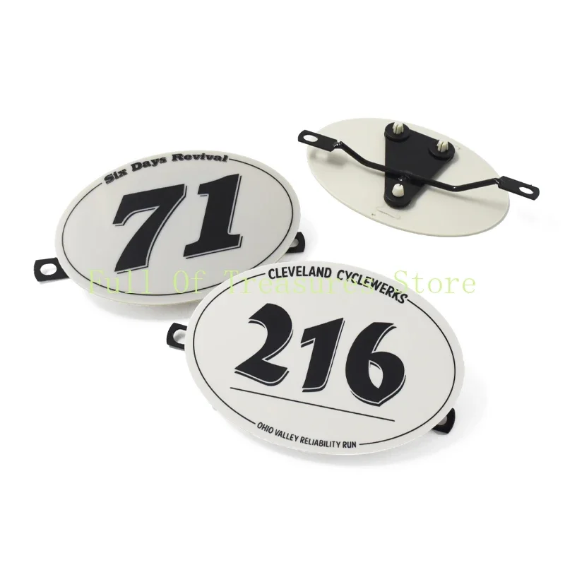 Retro Motorcycle Modified Cafe Racer Tracker Scrambler Table Decorative Number Plate