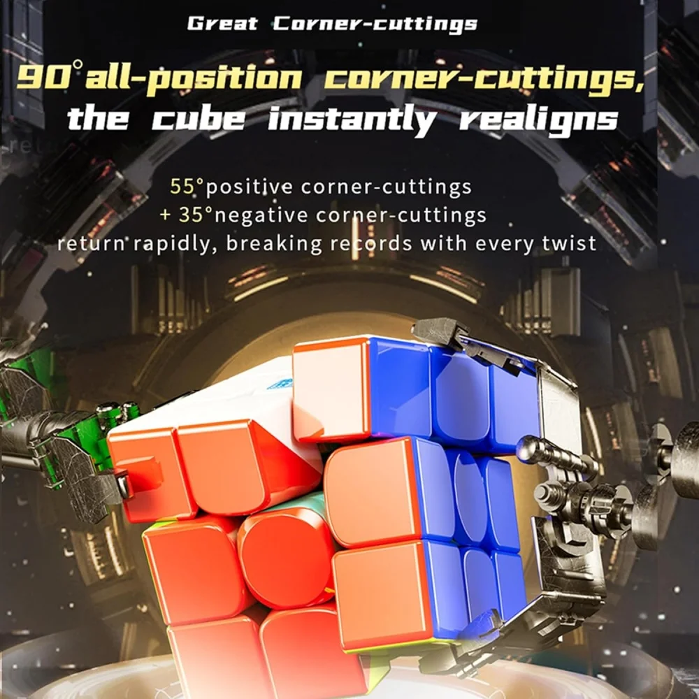 Meilong 3x3 Speed Cube MOYU 3 M magnetyczna wersja 3x3 magiczna kostka kostka łamigłówka regulowana elastyczność do płynnego obracania szybkiej kostki