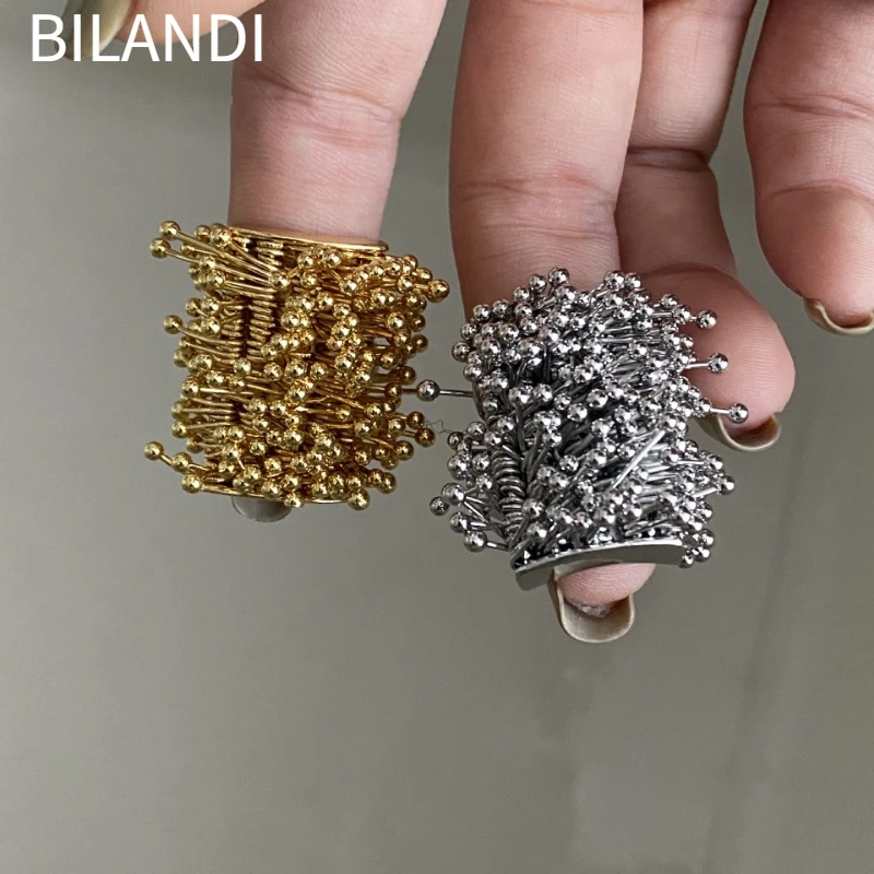 مجوهرات Bilandi الحديثة بتصميم أوروبي وأمريكي خواتم معدنية مفتوحة للنساء هدايا الحفلات إكسسوارات مبالغ فيها رائجة البيع