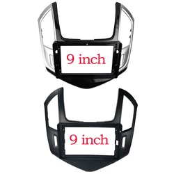 WQLSK 9 Inch Radio Fascia for CHEVROLET CRUZE 2013 Double Din Stereo Panel Dash Refitting Installation Trim kit GPS Frame Bezel