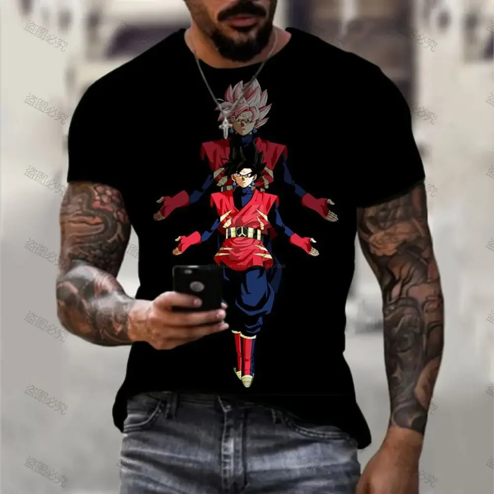 T-Shirt Dragon Ball Z Goku Vegeta Harajuku 110-6xl Cool Streetwear Trend Gym Oversized Saiyan Anime Majin Buu O-Kraag