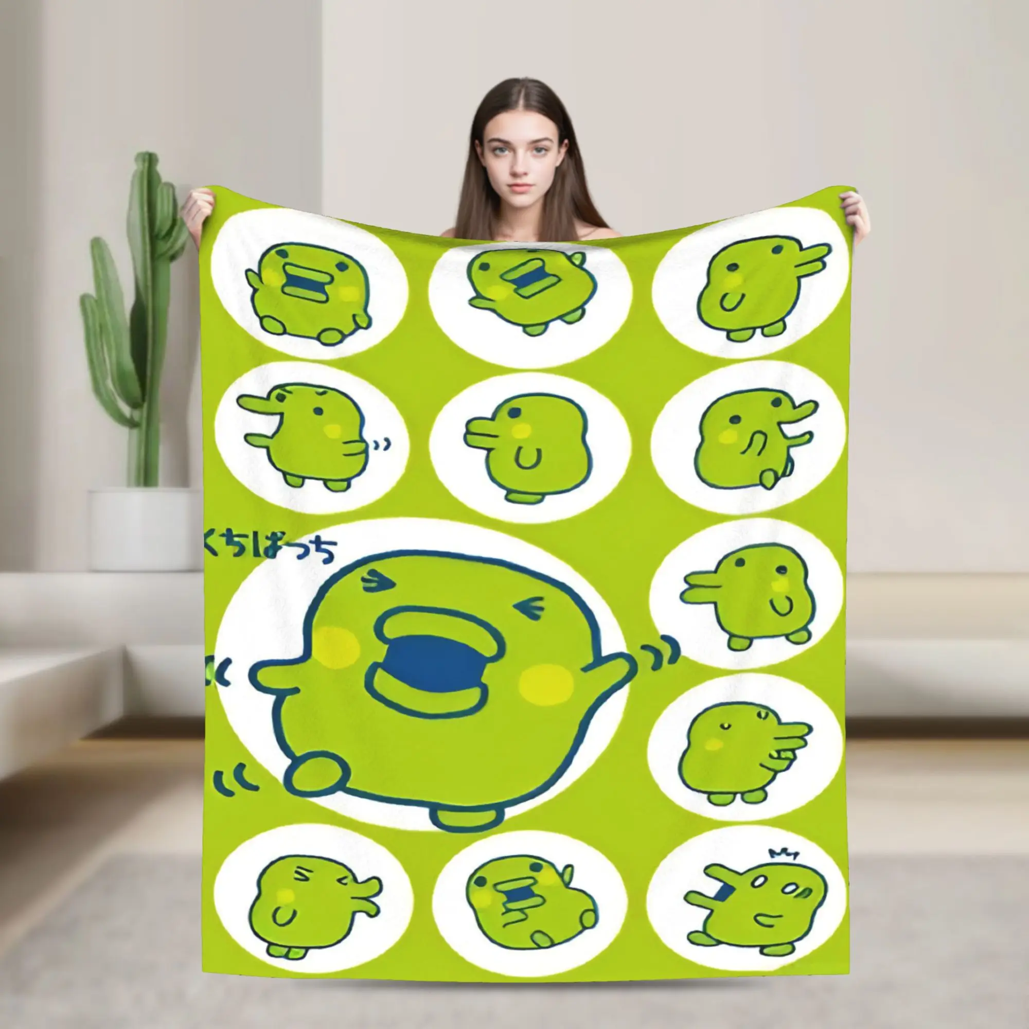 Japan Kuchipatchis Blanket Funny Mametchi Soft Comfortable Plush Bedding Throws For Bedroom Picnic Flannel Bedspread Bed Cover