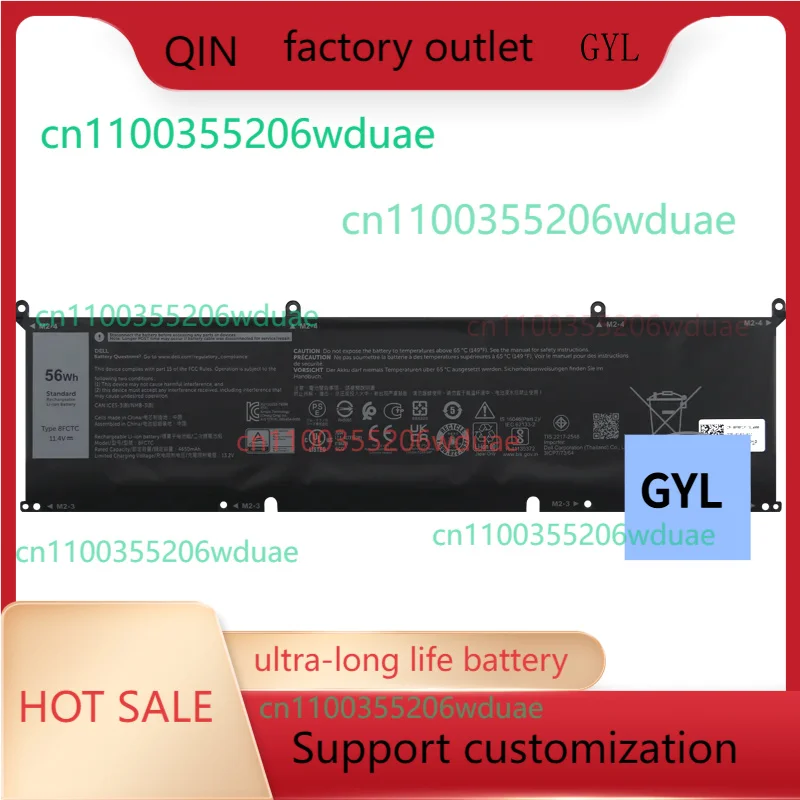 

8FCTC 69KF2 Laptop battery For Dell Alienware M15 M17 R3 R4 R5 R6 R7 precision 5550 5560 5570 XPS 15 9500 9510 9520 vostro 7510