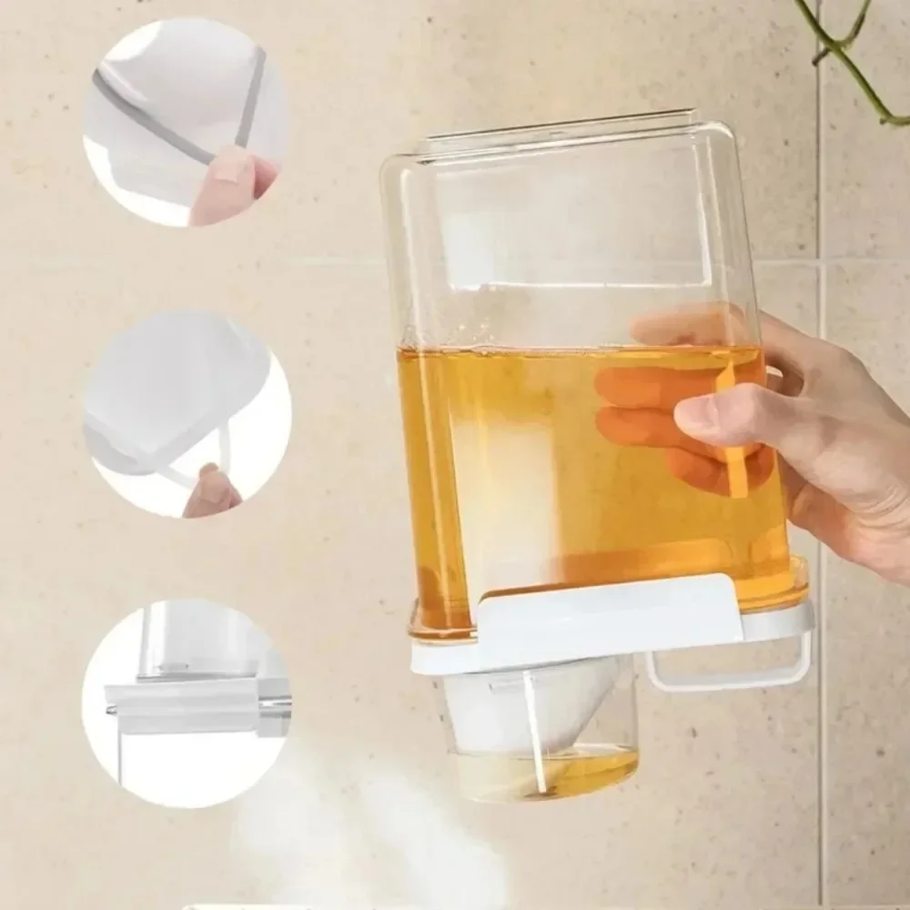 Storage Tank Plastic Moisture-proof Airtight Laundry Detergent Powder Cereal Storage Box with Measuring Cup Jar Kitchen Items