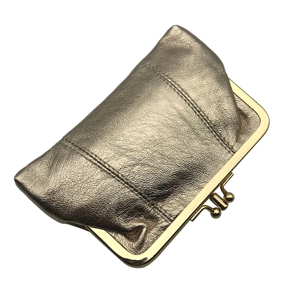 BELLO TUTTI Original Women Genuine Leather Key Wallets Mini Coin Purse Metal Hasp Sheepskin Card&ID Holder Change Bag Money Clip