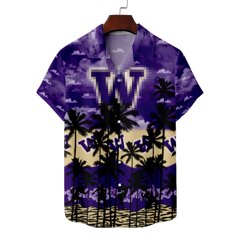 

Factory Direct Sale Streetwear Cotton Printing Sublimation Beach Shirts Men Hawaiian