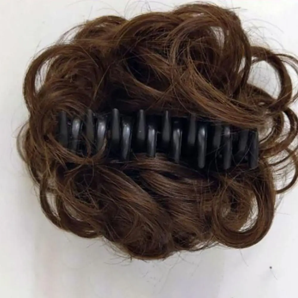 

Gifts Fluffy Ball Head Claw Clip Wig Head Hair Bun Flower Bud Wig Wig Bun Head Hair Accessories Wig Hair Clip