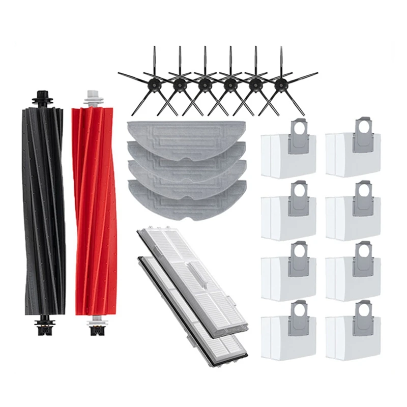 

YWDZ-For Roborock S8 Pro Ultra S8 S8+ Accessories Side Brush Filter Mop Cloth Dust Bags Robot Vacuum Cleaner Spare Parts