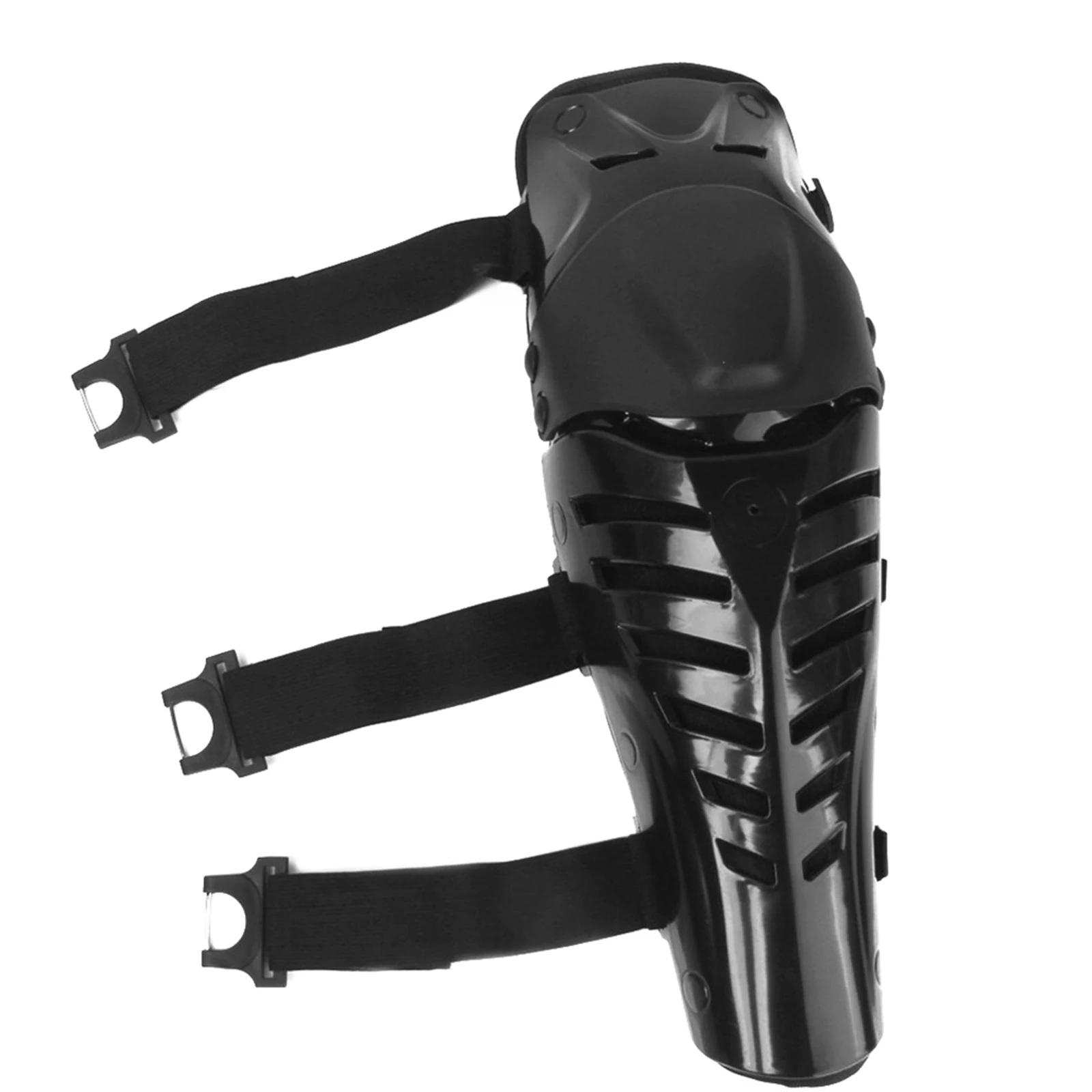 

Knee Pads Black 42cm Adjustable Straps Windproof Flexible Buffering Anti Collision Motorcycle Racing Motocross Sports Gear Knee