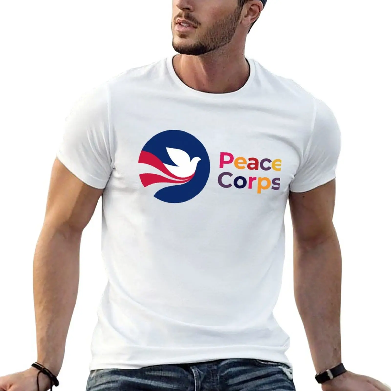 

Peace Corps T-Shirt man t shirt cotton t shirts for man graphic vintage T-Shirt
