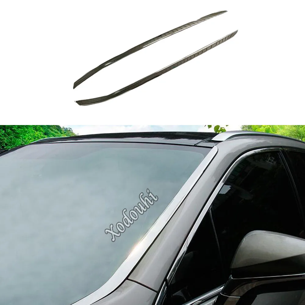 Cover Frame Head Front Windshield Trim For Lexus RX 200t 300 450h 2016 2017 2018 2019 2020 2021 Glass Accessories Stickers 2Pcs