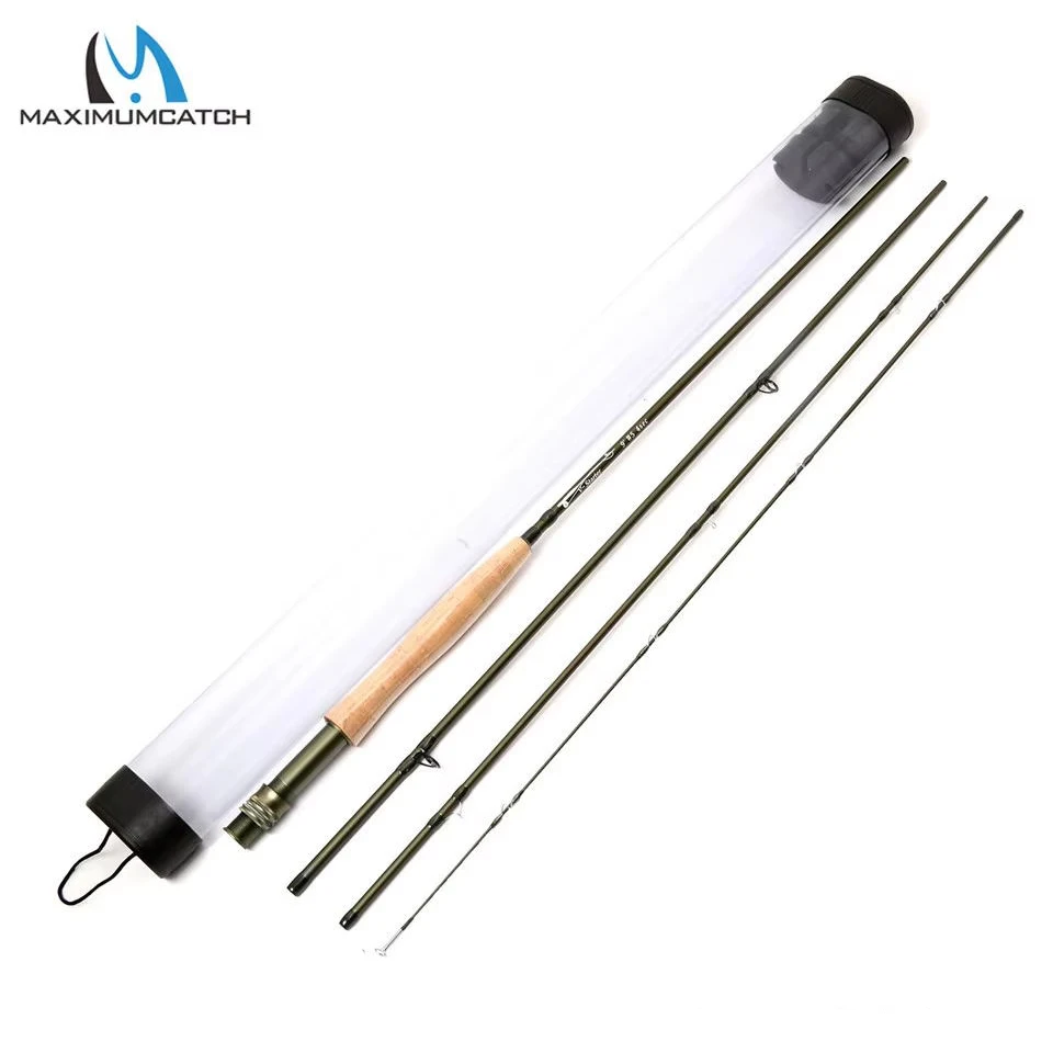 Maximumcatch V-explorer 3/4/5/6/7/8WT Fly Rod Carbon Fiber Fast Action Fly Fishing Rod With Hard Plastic Tube