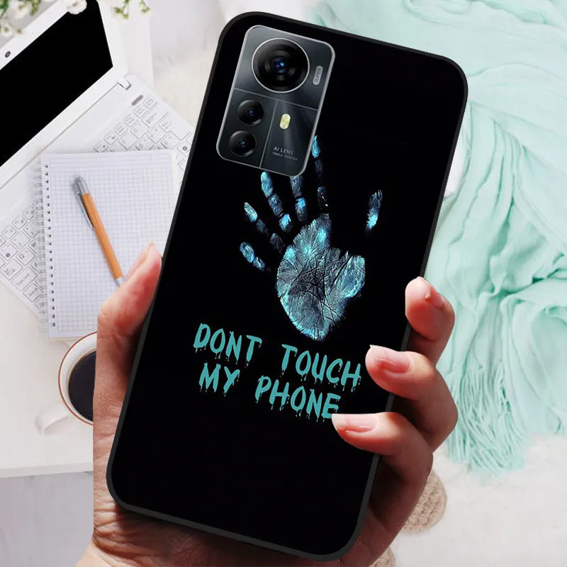 For ZTE Blade V41 Smart Case A7050 Silicone Soft Lions Cat Black Bumper Funda Coque for ZTE V41 Smart Protective Bag V41Smart