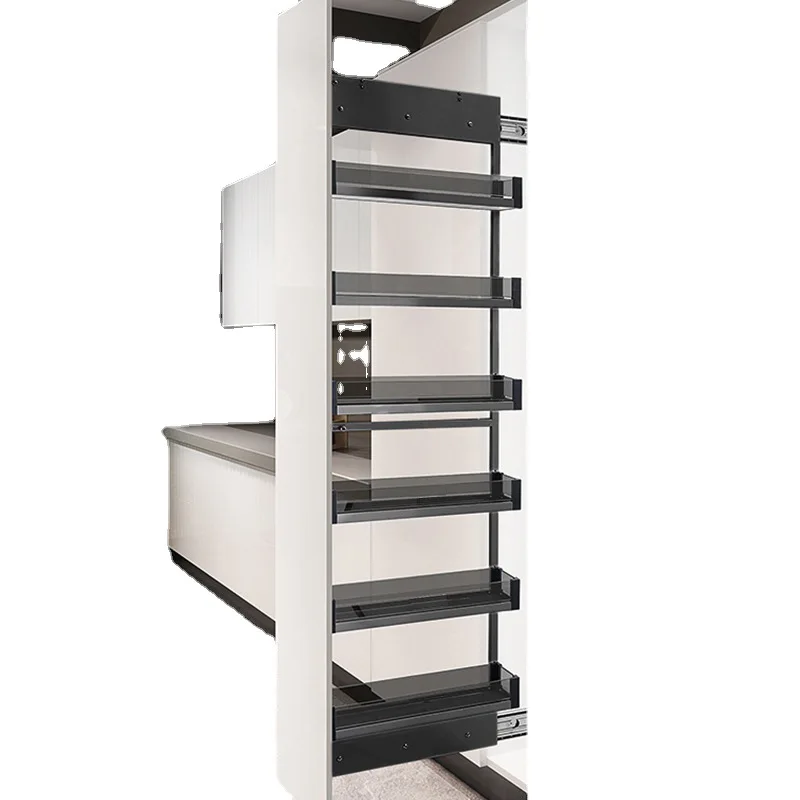 

Side pull basket kitchen cabinet high cabinet pull basket high cabinet snacks