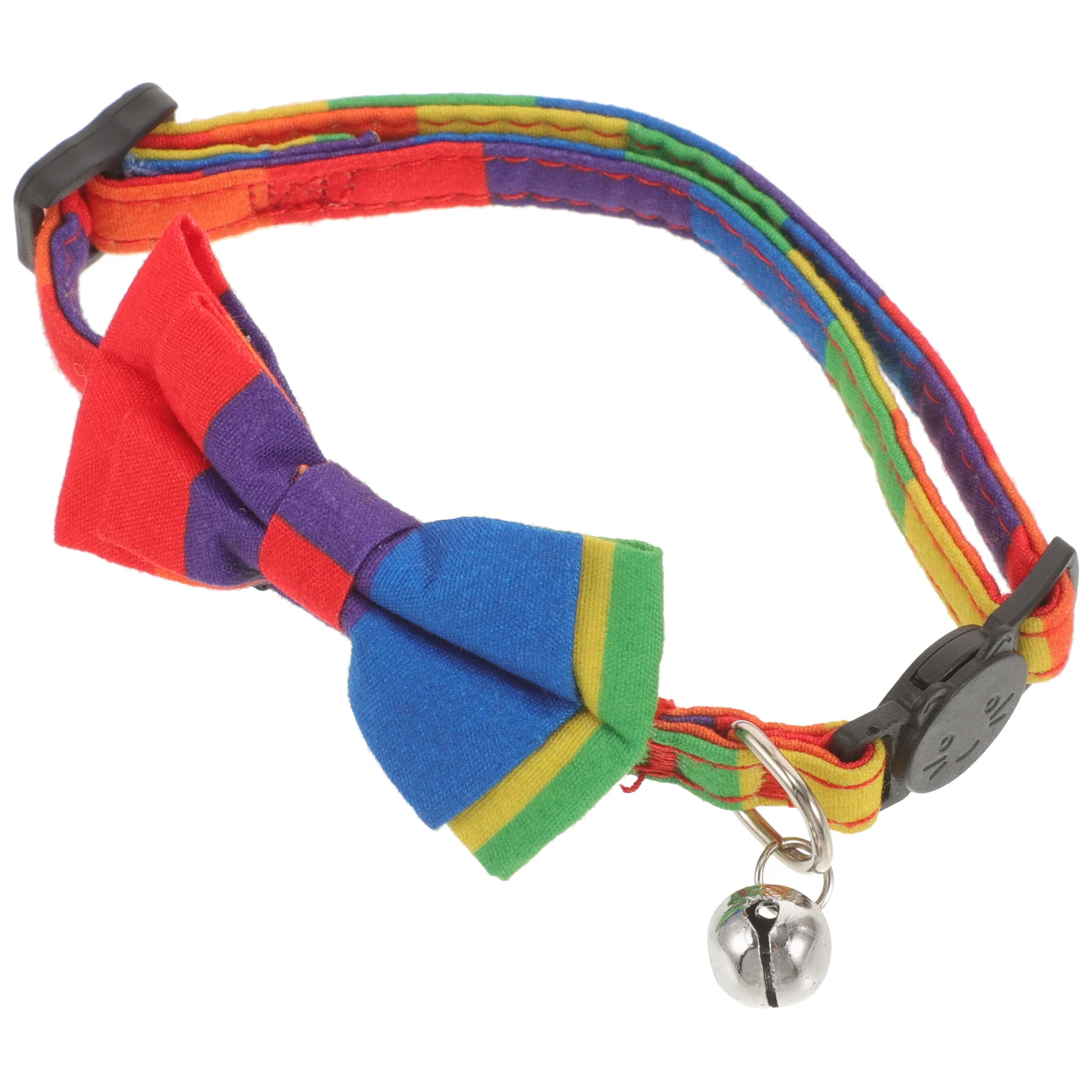 

Rainbow Bow Tie Dog Cat Collar Adjustable Cute Party Pet Collar Lovely Rainbow Design Dog Collars for Party Cat Accessory