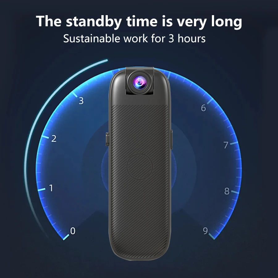 كاميرا صغيرة 1080P مع رؤية ليلية بالأشعة تحت الحمراء كاميرا مراقبة للمنزل محمولة كشف الحركة اتصال داخلي صوتي ثنائي الاتجاه